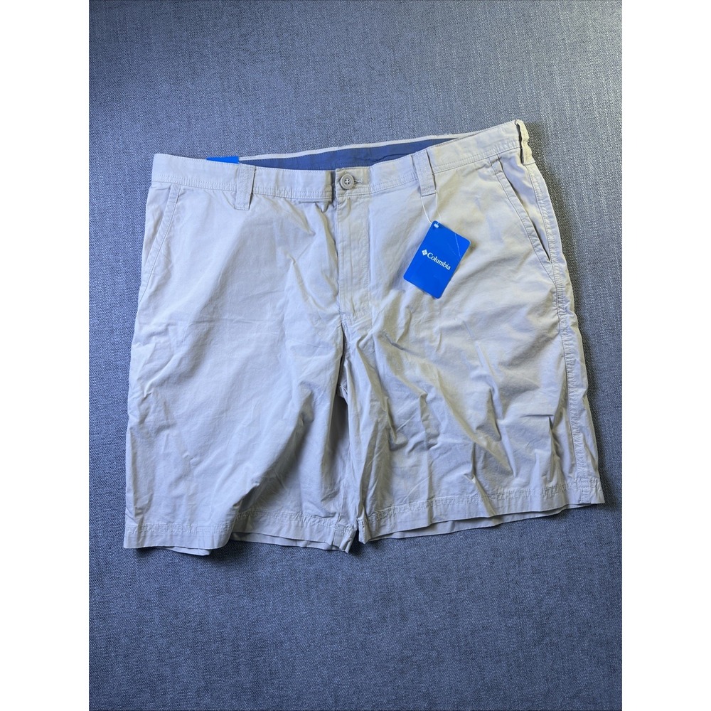 Columbia Shorts Men's 40 X 10 Khaki Washed Out Short Modern Classic Beach Hiking
